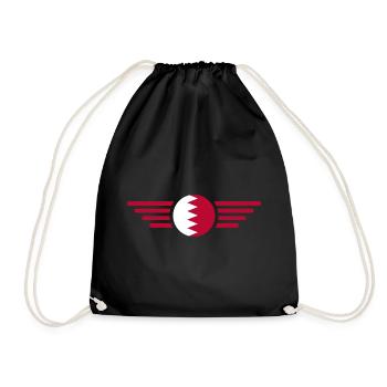 J’aime Bahreïn, T-shirt design de style élégance - Sac de sport léger - noir - Devant