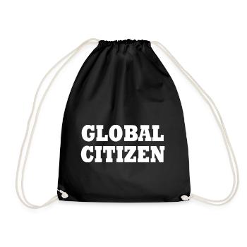 global citizen - Drawstring Bag - black - Front