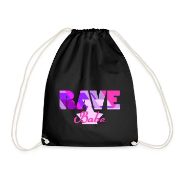 Rave babe - Drawstring Bag - black - Front