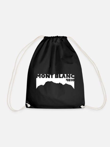 Mont Blanc 4810 TMB Berg Frankreich Italien Europa - Turnbeutel - Schwarz