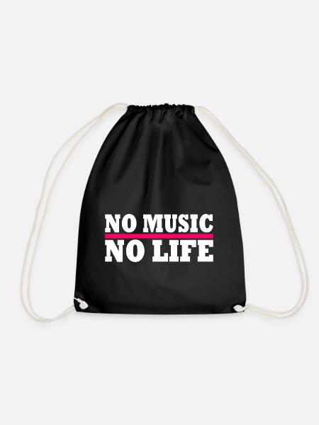 No music no life - Turnbeutel - Schwarz
