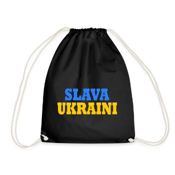 Slava ukraini - Turnbeutel - Schwarz - Vorne