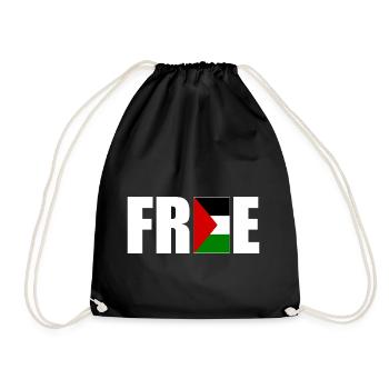 Free palestine - Sac de sport léger - noir - Devant