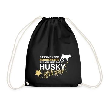 Husky Glitzer - Turnbeutel - Schwarz - Vorne