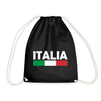 Italy - Drawstring Bag - black - Front