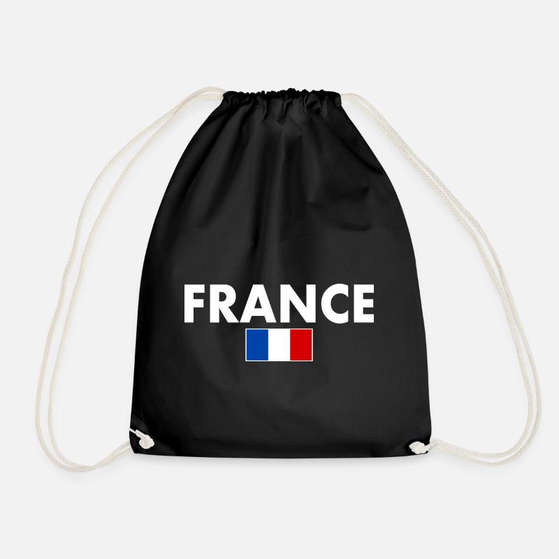 Frankreich - Turnbeutel - Schwarz