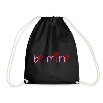 Be Mine Herz - Turnbeutel - Schwarz - Vorne