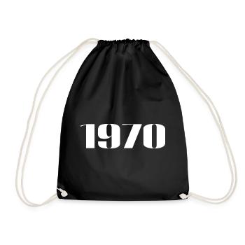 1970 - Gift born in 1970 - Drawstring Bag - black - Front