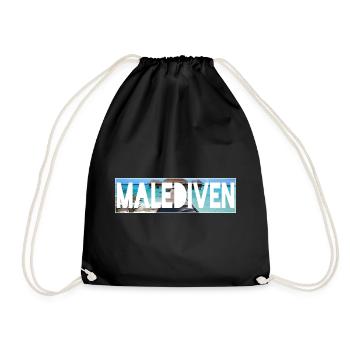 malediven - Turnbeutel - Schwarz - Vorne