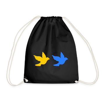 Ukraine - Drawstring Bag - black - Front