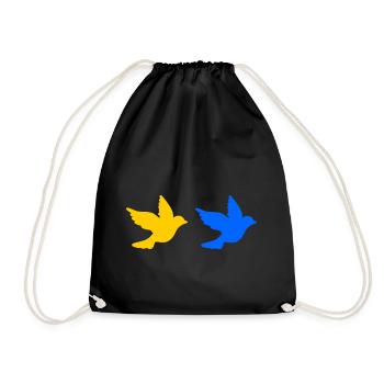 Ukraine - Drawstring Bag - black - Front