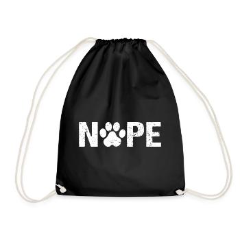 Nope Dog Patte de chien - Sac de sport léger - noir - Devant