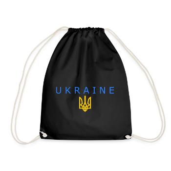 Ukraine - Drawstring Bag - black - Front
