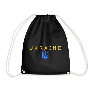 Ukraine - Drawstring Bag - black - Front