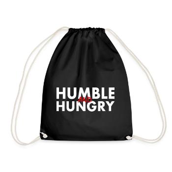 Humble and hungry - Drawstring Bag - black - Front