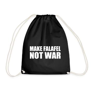 Make falafel not war - Sac de sport léger - noir - Devant