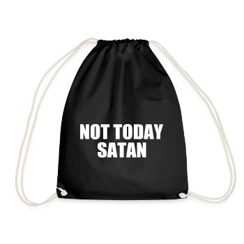Not today satan - Drawstring Bag - black - Front