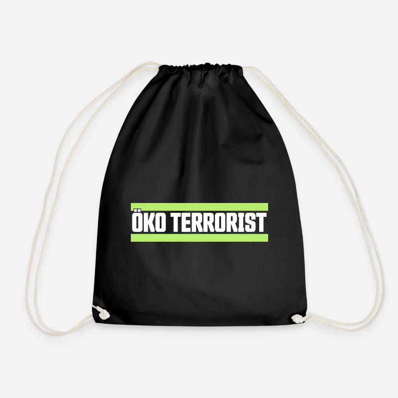 Öko Terrorist - Turnbeutel - Schwarz