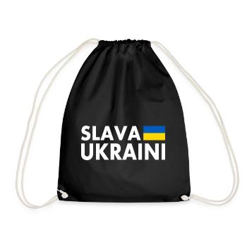 Slava ukraini - Drawstring Bag - black - Front