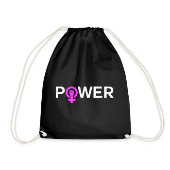 Girl Power Women's Power - Drawstring Bag - black - Front