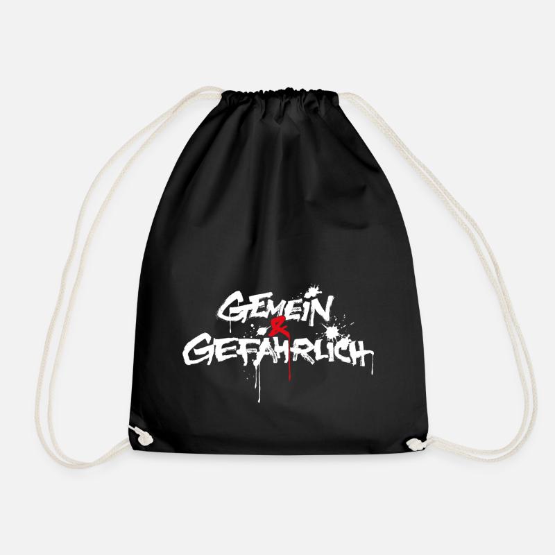 gemein und gefährlich oder gemeingefährlich - Turnbeutel - Schwarz