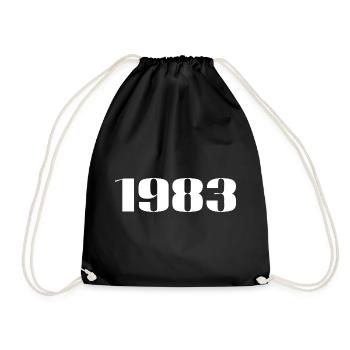 1983 - Gift born in 1983 - Drawstring Bag - black - Front