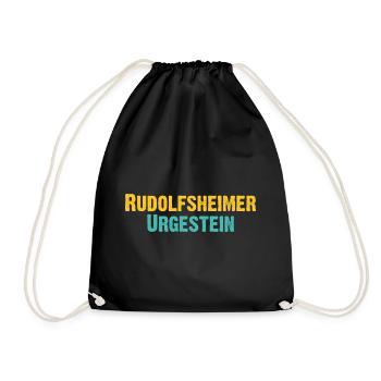 Rudolfsheimer Urgestein Wien Österreich Spruch - Turnbeutel - Schwarz - Vorne