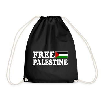 Free palestine - Sac de sport léger - noir - Devant