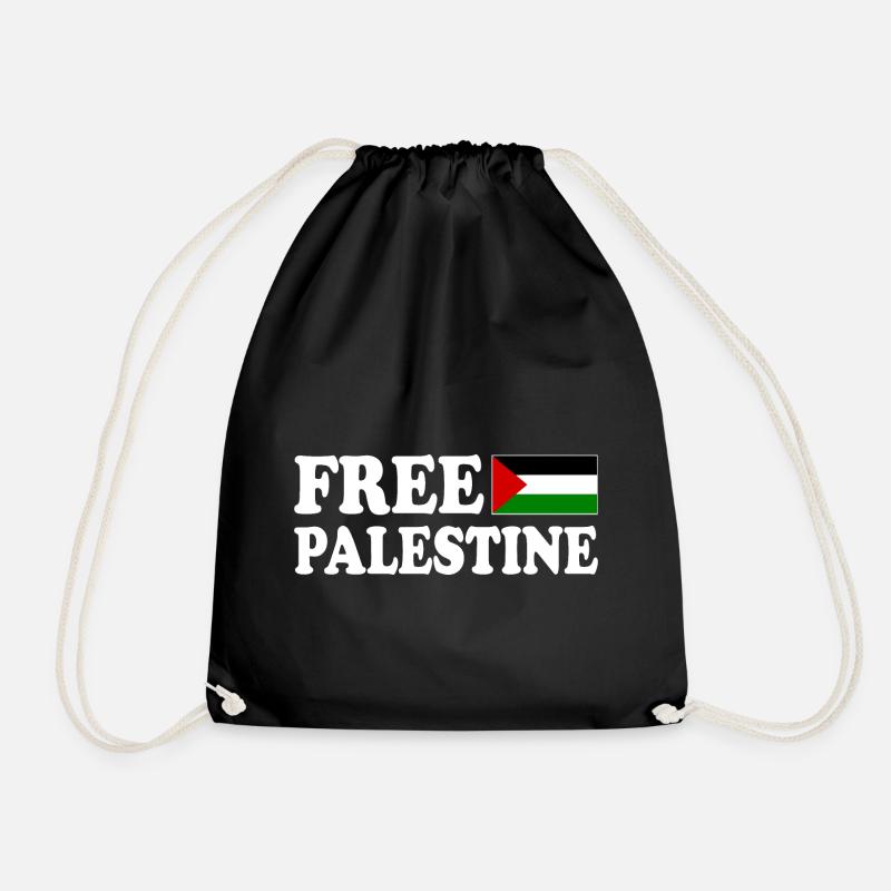 Free palestine - Turnbeutel - Schwarz