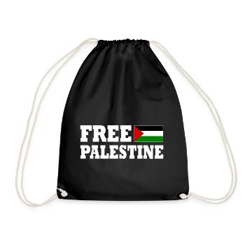 Free palestine - Sac de sport léger - noir - Devant