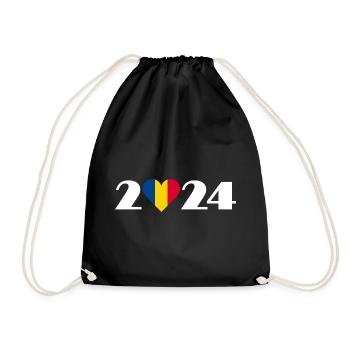 J’aime la Roumanie 2024, Vacances en Roumanie 2024 - Sac de sport léger - noir - Devant