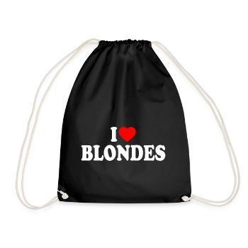 I love blondes - Turnbeutel - Schwarz - Vorne