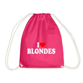 I love blondes - Turnbeutel - Fuchsia - Vorne
