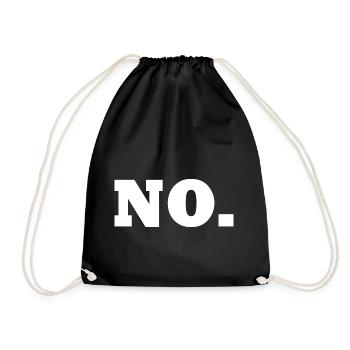 No - Drawstring Bag - black - Front