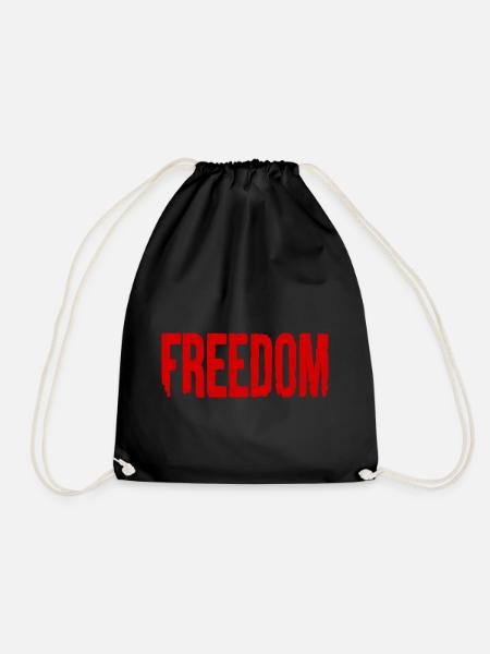 Freedom - Turnbeutel - Schwarz