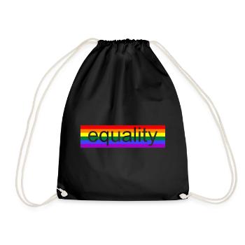 Equality - Drawstring Bag - black - Front
