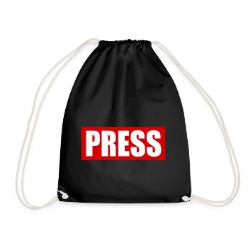 Press - Turnbeutel - Schwarz - Vorne