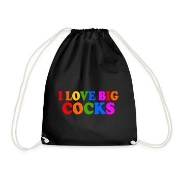 I love big cocks - Turnbeutel - Schwarz - Vorne