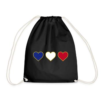 J’aime le cœur de la France - Sac de sport léger - noir - Devant