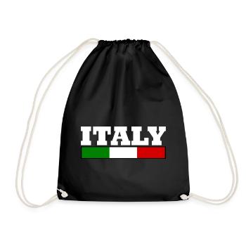 Italien flagge - Turnbeutel - Schwarz - Vorne