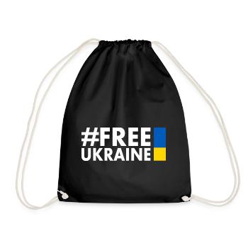Free ukraine - Drawstring Bag - black - Front