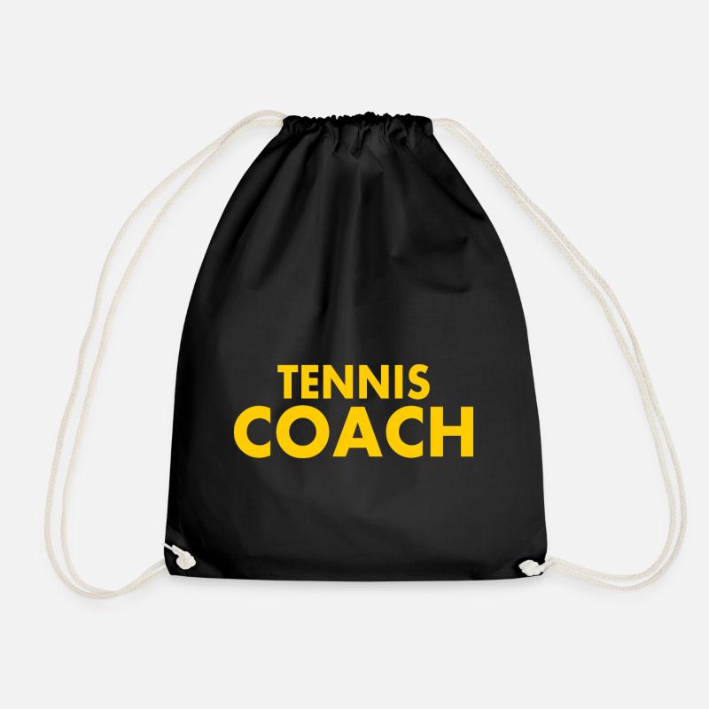 Tennis coach - Turnbeutel - Schwarz