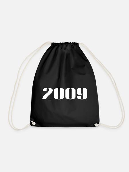 2009 - Geschenk geboren im Jahr 2009 - Turnbeutel - Schwarz