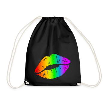 The Pride Kiss - Drawstring Bag - black - Front