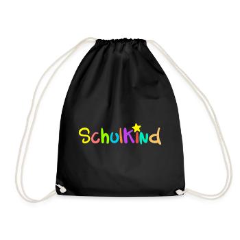 SCHULKIND - Einschulung Erstklässler Klasse 1 - Turnbeutel - Schwarz - Vorne