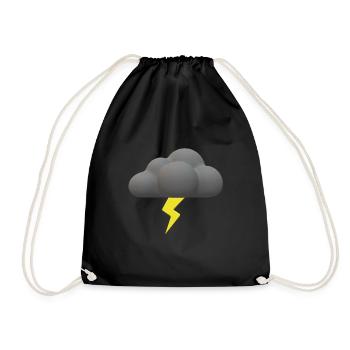 Nuage nuage noir mario foudre tonnerre - Sac de sport léger - noir - Devant