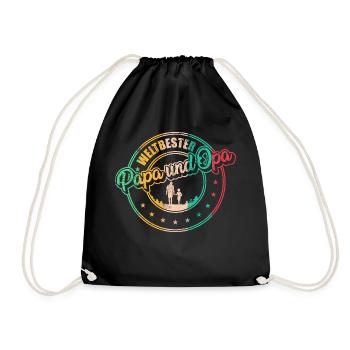 Papa Vater Vatertag Opa Geschenk - Turnbeutel - Schwarz - Vorne