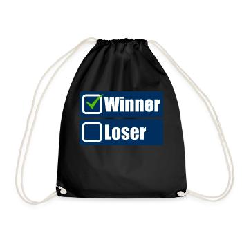 Winner - Drawstring Bag - black - Front