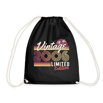 2006 Vintage né Vintage Retro Birthday - Sac de sport léger - noir - Devant
