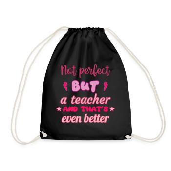 Pas parfait mais professeur, cadeau de professeur - Sac de sport léger - noir - Devant